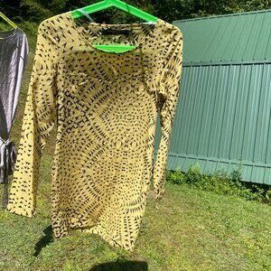 Something Else by Natalie Wood 100% silk dress Keyhole open Back